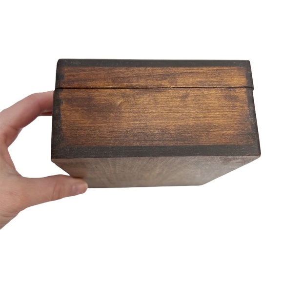 Wooden Teal Green Ceramic Tile Mosaic Trinket Box - Picture 7 of 8